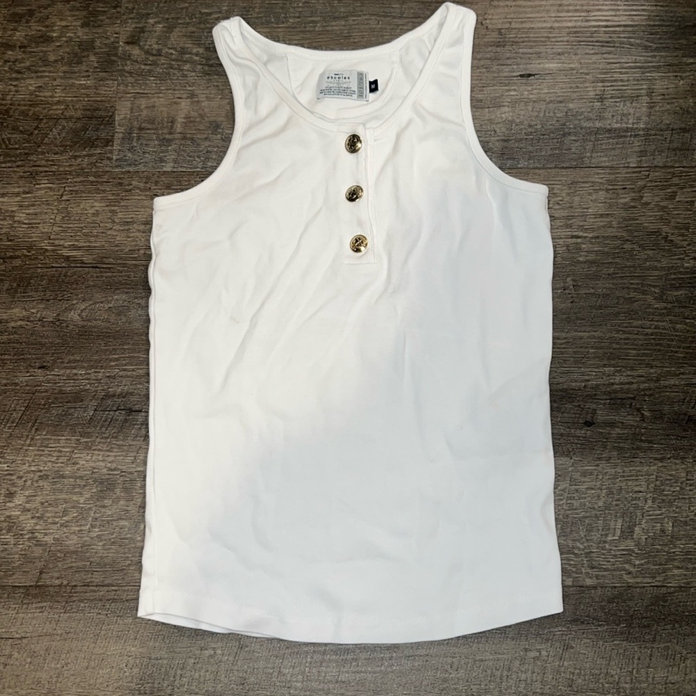 Escales Paris white tank top